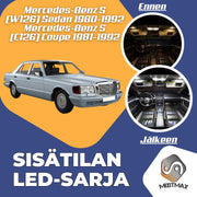 Mercedes-Benz S (W126) Sisätilan LED -sarja ;19 -osainen