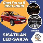 Opel Corsa B Sisätilan LED -sarja ;8 -osainen