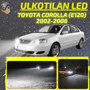 TOYOTA COROLLA (E120) 2002-2006 LED-päivityssarja ulkovaloihin (ajovalot, vilkut, sumuvalot, peruutusvalot)