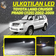 TOYOTA LAND CRUISER PRADO (J120) 2002-2009 LED-päivityssarja ulkovaloihin (ajovalot, vilkut, sumuvalot, peruutusvalot)