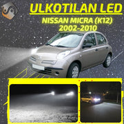 NISSAN MICRA (K12) 2002-2010 LED-päivityssarja ulkovaloihin (ajovalot, vilkut, sumuvalot, peruutusvalot)