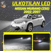 NISSAN MURANO (Z50) 2002-2007 LED-päivityssarja ulkovaloihin (ajovalot, vilkut, sumuvalot, peruutusvalot)
