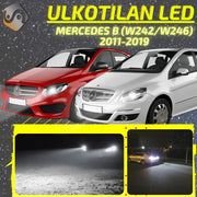 MERCEDES-BENZ B (W242/W246) 2011-2019 LED-päivityssarja ulkovaloihin (ajovalot, vilkut, sumuvalot, peruutusvalot)