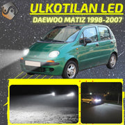 DAEWOO MATIZ 1998-2007 LED-päivityssarja ulkovaloihin (ajovalot, vilkut, sumuvalot, peruutusvalot)