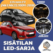 Citroen C4 Sisätilan LED -sarja – 12 -osainen