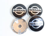 Nissan vannekeskiöt – Kromi-Musta – 60mm (4kpl sarja)