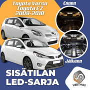 Toyota Verso Sisätilan LED -sarja – 11 -osainen