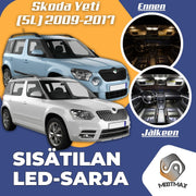 Skoda Yeti (5L) Sisätilan LED -sarja – 10 -osainen