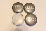 Audi Harmaat 60mm Vannekeskiöt (4kpl sarja)