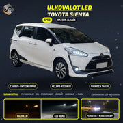 TOYOTA SIENTA (XP170) 2015--> LED-päivityssarja ulkovaloihin (ajovalot, vilkut, sumuvalot, peruutusvalot)