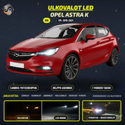 OPEL ASTRA K LED-päivityssarja ulkovaloihin (ajovalot, vilkut, sumuvalot, peruutusvalot)