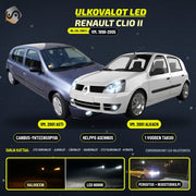 RENAULT CLIO II LED-päivityssarja ulkovaloihin (ajovalot, vilkut, sumuvalot, peruutusvalot)