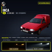 SEAT INCA 1995-2003 LED-päivityssarja ulkovaloihin (ajovalot, vilkut, sumuvalot, peruutusvalot)