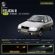SKODA FELICIA II LED-päivityssarja ulkovaloihin (ajovalot, vilkut, sumuvalot, peruutusvalot)