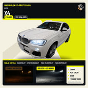 BMW X4 (G02/F98) 2014-2025 LED-päivityssarja ulkovaloihin (ajovalot, vilkut, sumuvalot, peruutusvalot)