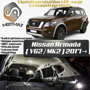 Nissan Armada (Y62) Sisätilan LED -sarja – 14 -osainen