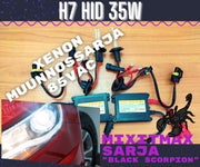 H7 Xenon muunnossarja 6000K ; 35W - 3200lm (Black Scorpion)