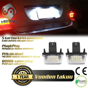 Peugeot LED rekisterikilven valot — kirkkaan valkoinen 6000K (2kpl sarja)