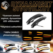 Ford Dynaamiset LED peilien vilkut aaltoefektillä ; Tummennettu kotelo (2kpl sarja)