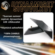 Honda Civic (G10) Puskurin Dynaamiset LED sivuvilkut aaltoefektillä ; Tumma/Kirkas kotelo (2kpl sarja)