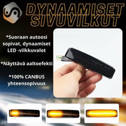 BMW 5 (E39) Dynaamiset LED vilkkuvalot aaltoefektillä ; Tumma/Kirkas kotelo (2kpl sarja)