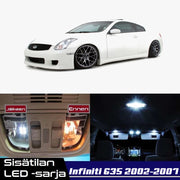 Infiniti G35 (V35) Sisätilan LED -sarja – 9 -osainen