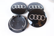 Audi vannekeskiöt – Kromi-Musta – 67mm (4kpl sarja)