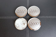 Audi vannekeskiöt – Kromireunus, Kromi-Harmaa – 69mm (4kpl sarja)