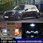Mini Cooper (R50/R53) Sisätilan LED -sarja – 17 -osainen