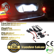 Skoda LED rekisterikilven valot — kirkkaan valkoinen 6000K (2kpl sarja)
