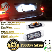 Mercedes-Benz LED rekisterikilven valot — kirkkaan valkoinen 6000K (2kpl sarja)