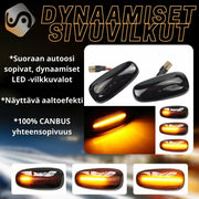 Opel Astra F/G ; Zafira A Dynaamiset LED sivuvilkut aaltoefektillä ; Tumma/Kirkas kotelo (2kpl sarja)