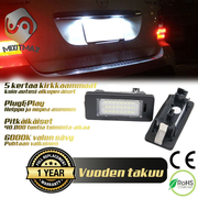 Volkswagen LED rekisterikilven valot — kirkkaan valkoinen 6000K (2kpl sarja)