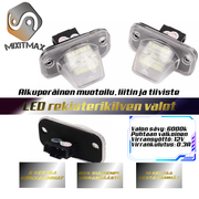 Volkswagen LED rekisterikilven valot — kirkkaan valkoinen 6000K (2kpl sarja)