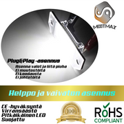 Ford LED rekisterikilven valot — kirkkaan valkoinen 6000K (2kpl sarja)