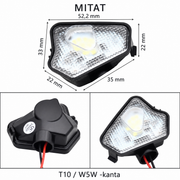 Mercedes-Benz sivupeilin valot – LED-lisävalo peilin alle (2 kpl pari)