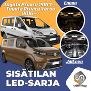Toyota Proace Sisätilan LED -sarja ;14 -osainen