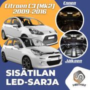 Citroen C3 (MK2) Sisätilan LED -sarja ;10 -osainen