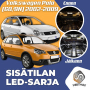Volkswagen Polo (6Q) Sisätilan LED -sarja ;12 -osainen