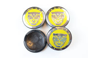 Jaguar Kromi-Keltaiset 59mm Vannekeskiöt (4kpl sarja)