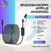 Endoskooppikamera APPLE + ADNROID 1440P HD+ ; 5-10M