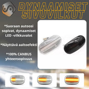 Alfa 147 / MiTo LED Aaltoefekti Sivuvilkut (2kpl)