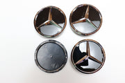 Mercedes-Benz Kiiltävän Mustat Vanteiden Keskikupit / 60mm (4kpl sarja)