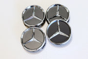 Mercedes-Benz Matta-Mustat Vanteiden Keskikupit / 60mm (4kpl sarja)
