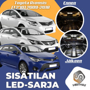 Toyota Avensis (T270) Sisätilan LED -sarja – 11 -osainen