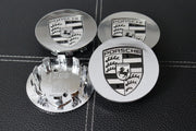 Porsche Vannekeskiöt / Kromi-Musta-Valkoiset / 75mm (4kpl sarja)