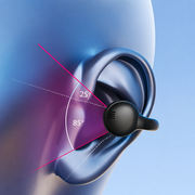 Open-ear kuulokkeet korvakoukulla — Bluetooth 5.4 + näyttökotelo (musta)