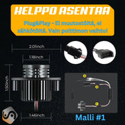 BMW 3 / X5 (E90/E91/E70) Enkelin Silmien LED -polttimot 6000K 20W (2kpl sarja) Tyyppi #4