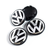 Volkswagen Kromi-Mustat 70mm Vannekeskiöt (4kpl sarja)