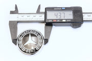 Mercedes-Benz Konepellin Lätkä Merkki ; Täysmusta Seppele ; 44mm (Pystytähden Tilalle)